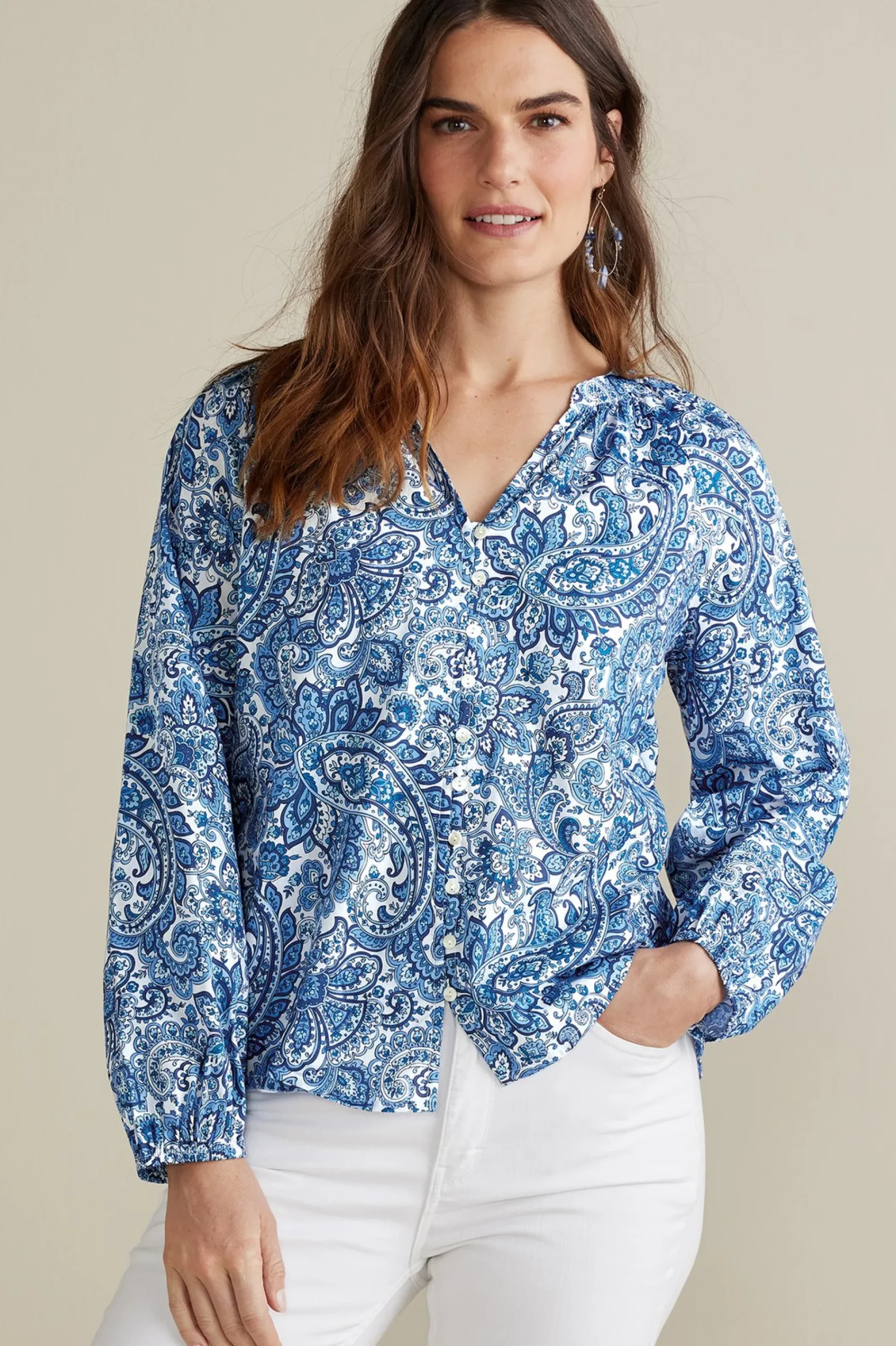 petites_celia_top_0.webp Into The Blues-Soft Surroundings Petites Celia Top Spring Paisley Chambray