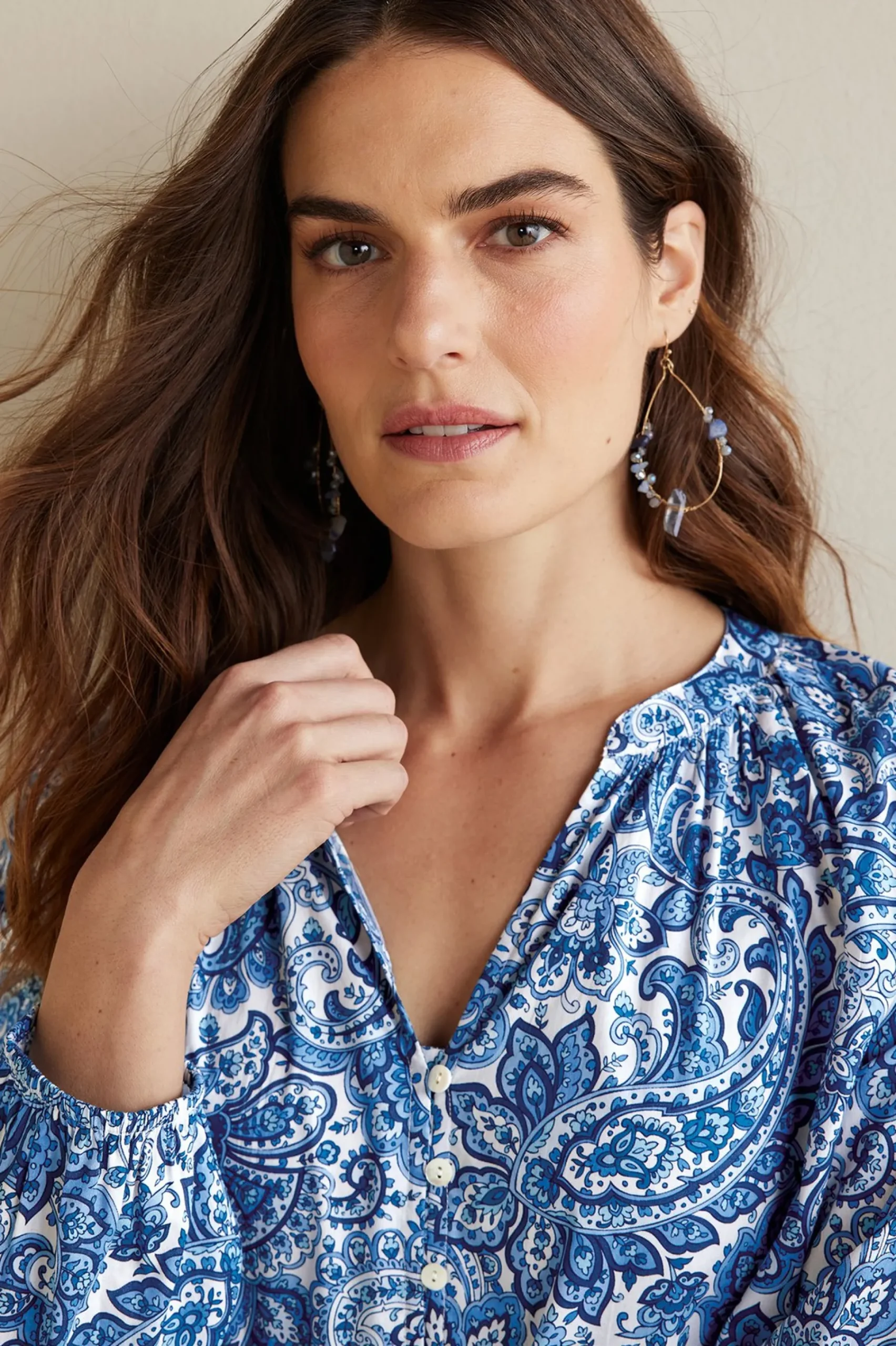 petites_celia_top_5.webp Into The Blues-Soft Surroundings Petites Celia Top Spring Paisley Chambray