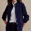long sleeve | shirts-Soft Surroundings Petites Cora Corduroy Shirt Navy