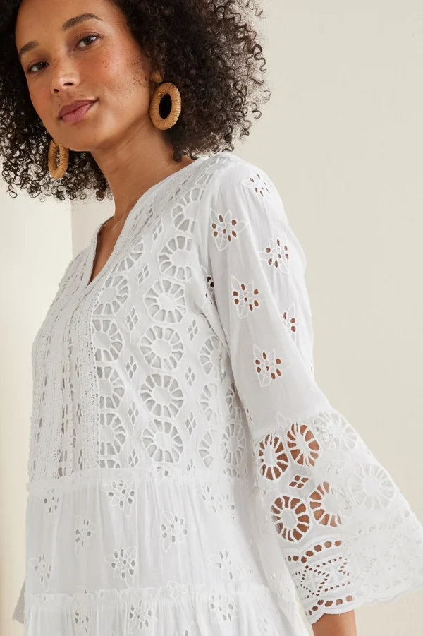 Feminine Flourish | Into The Blues-Soft Surroundings Petites Cordelia Short Dress Swedish Blue