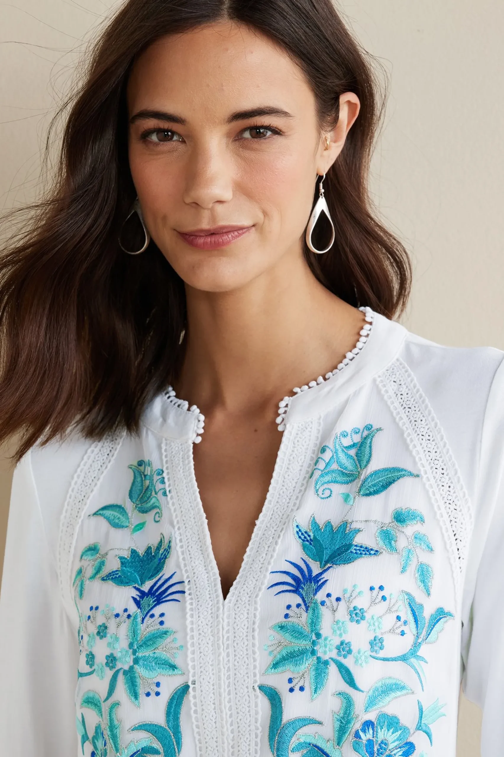 petites_delsie_embroidere_4.webp Into The Blues | The Floral Shop-Soft Surroundings Petites Delsie Embroidered Top White