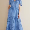 Feminine Flourish | Into The Blues-Soft Surroundings Petites Dorothy Maxi Dress Blue Bonnet