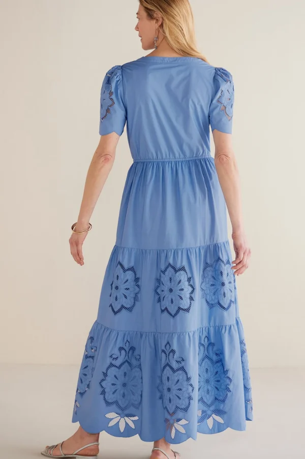Feminine Flourish | Into The Blues-Soft Surroundings Petites Dorothy Maxi Dress Blue Bonnet