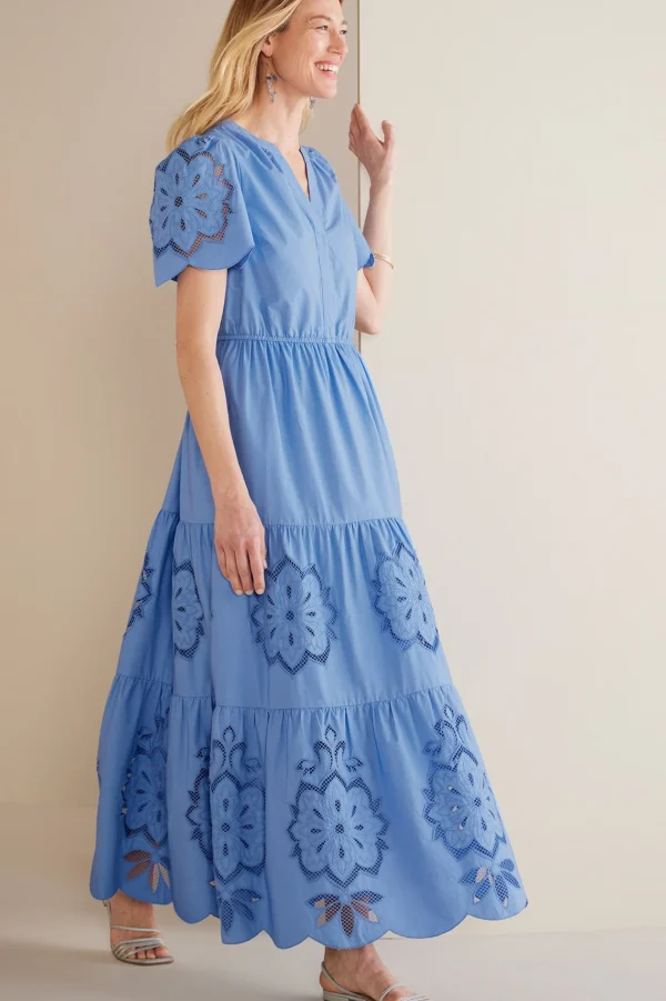 Feminine Flourish | Into The Blues-Soft Surroundings Petites Dorothy Maxi Dress Blue Bonnet