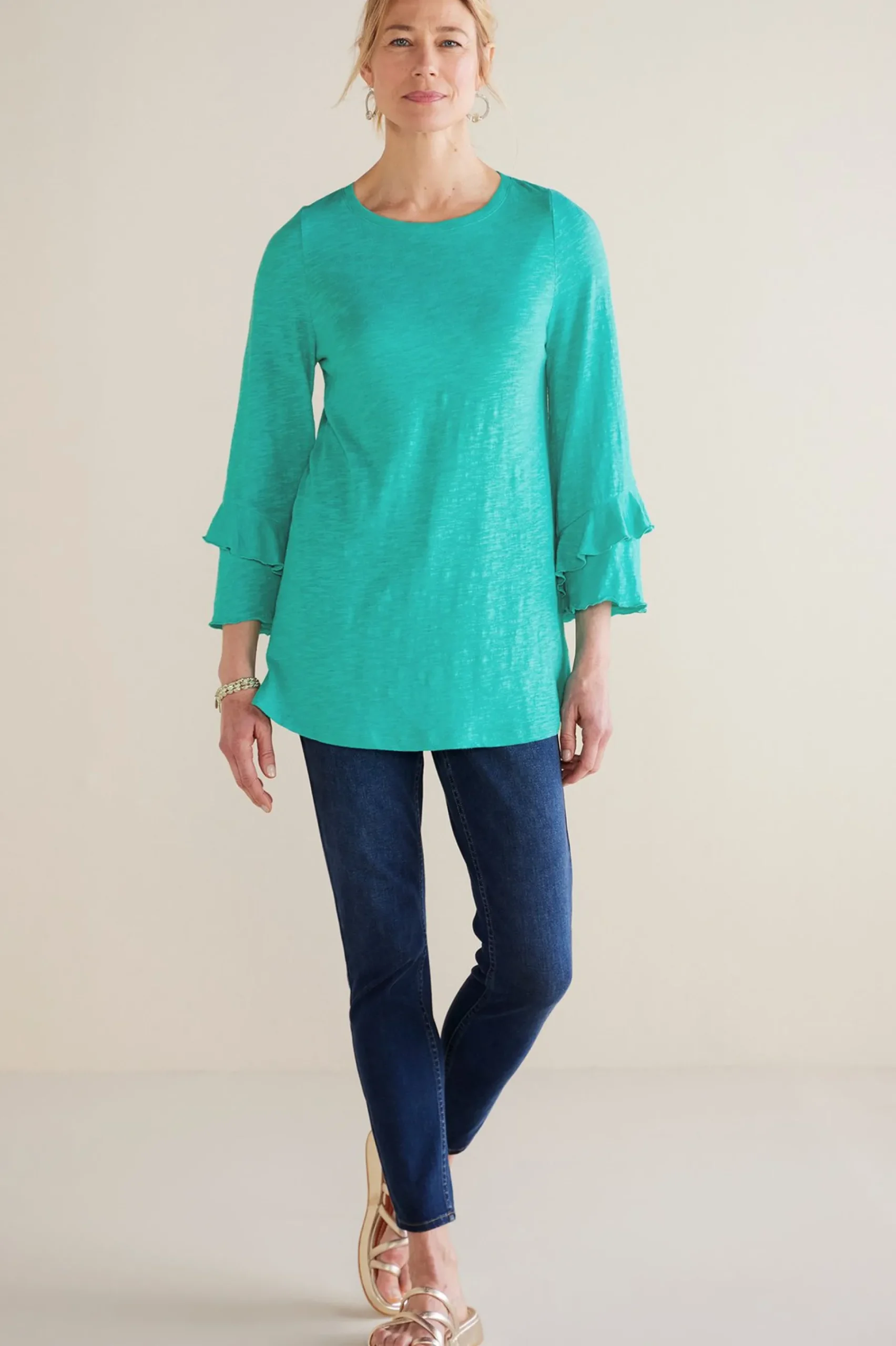 petites_erin_linen_blend__1.webp Feminine Flourish | Into The Blues-Soft Surroundings Petites Erin Linen Blend Tunic Sangria