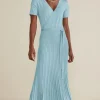 Into The Blues | Dresses-Soft Surroundings Petites Janelle Maxi Dress Aquatic Blue