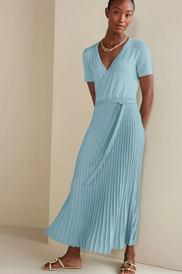 Into The Blues | Dresses-Soft Surroundings Petites Janelle Maxi Dress Aquatic Blue