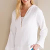 Gauze Shop-Soft Surroundings Petites Kemia Gauze Hoodie American Beauty