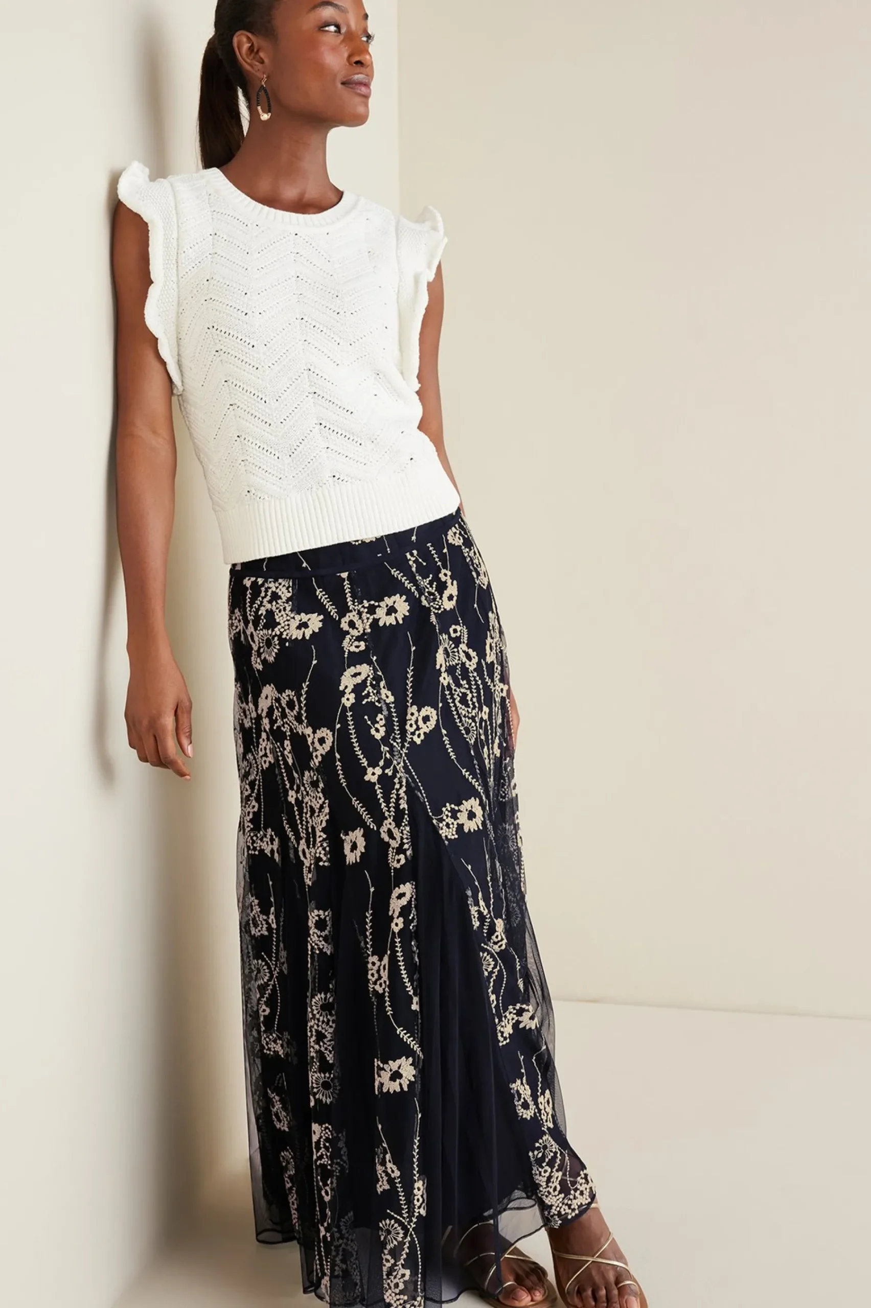 petites_leatrice_embroide_0.webp Global Artistry | Skirts-Soft Surroundings Petites Leatrice Embroidered Maxi Skirt Black