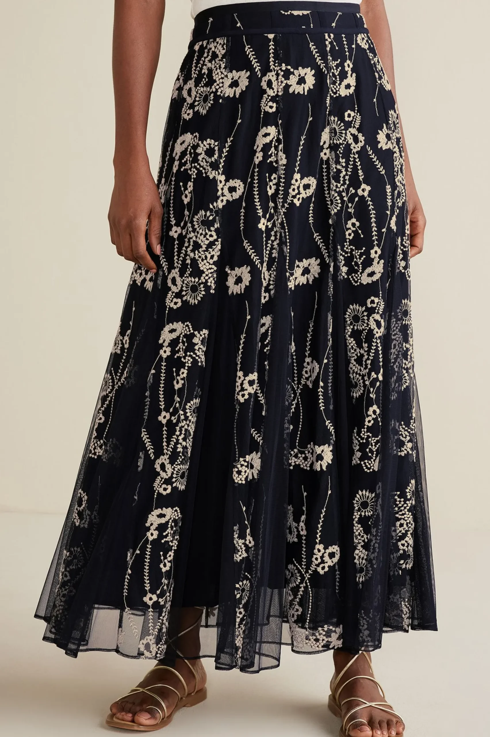 petites_leatrice_embroide_1.webp Global Artistry | Skirts-Soft Surroundings Petites Leatrice Embroidered Maxi Skirt Black