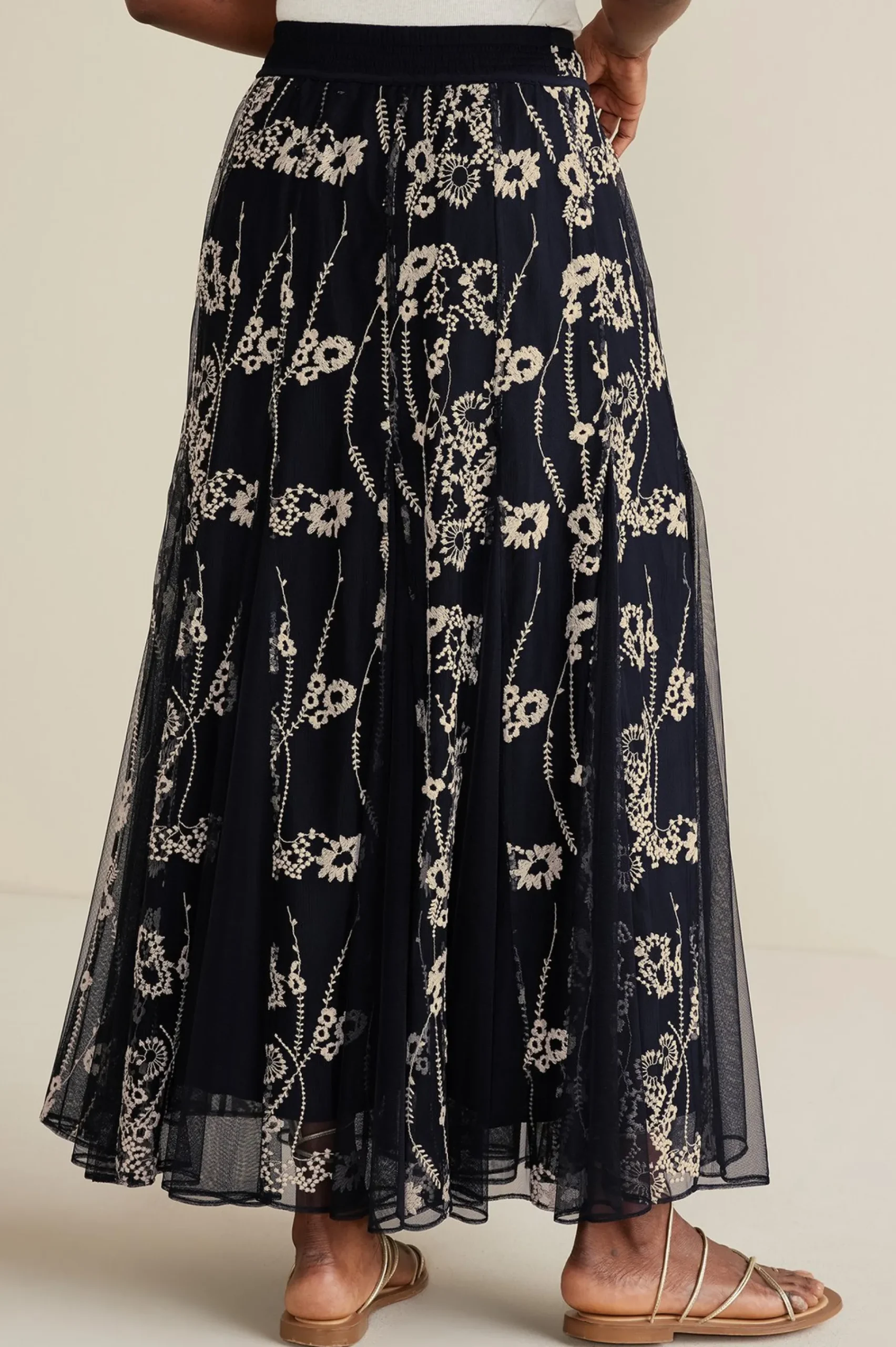 petites_leatrice_embroide_2.webp Global Artistry | Skirts-Soft Surroundings Petites Leatrice Embroidered Maxi Skirt Black