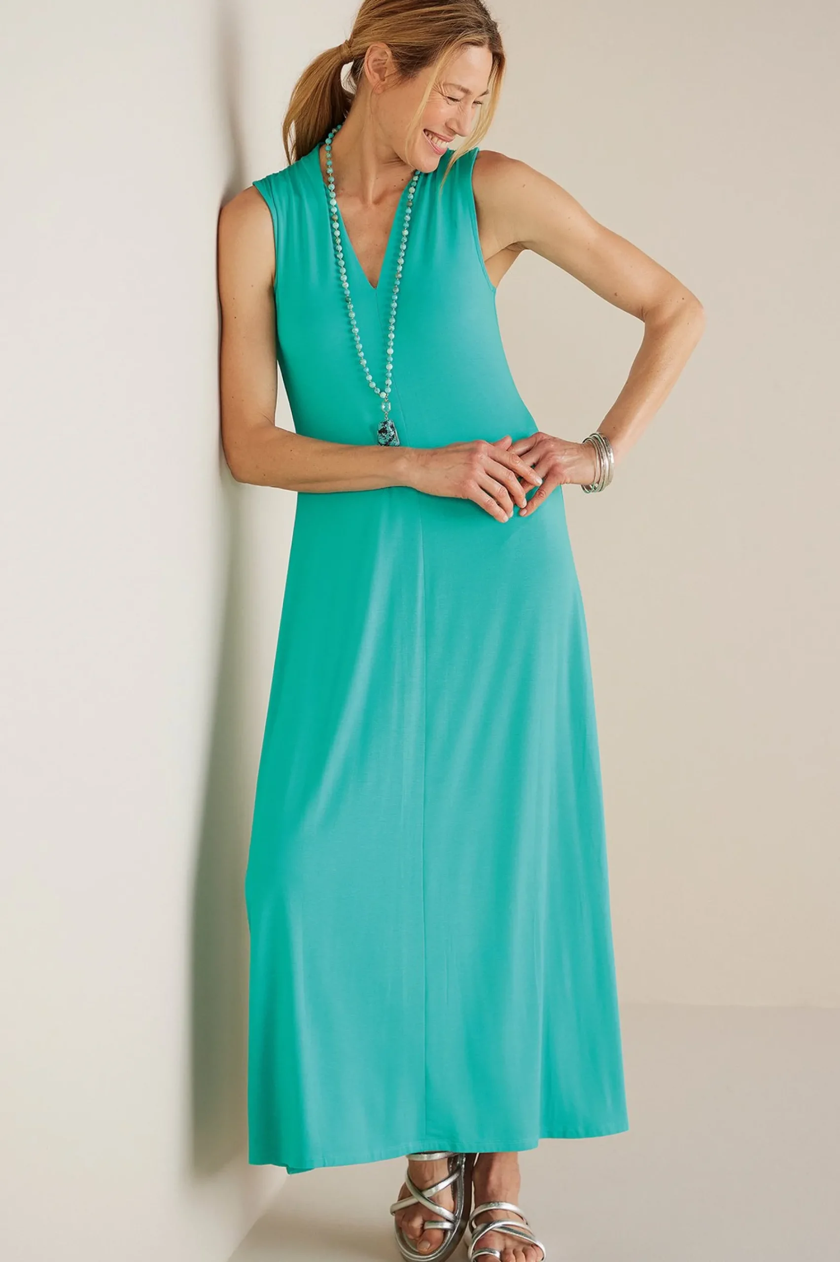 petites_lenora_knit_maxi__0.webp Into The Blues | The Floral Shop-Soft Surroundings Petites Lenora Knit Maxi Dress Porcelain Blue