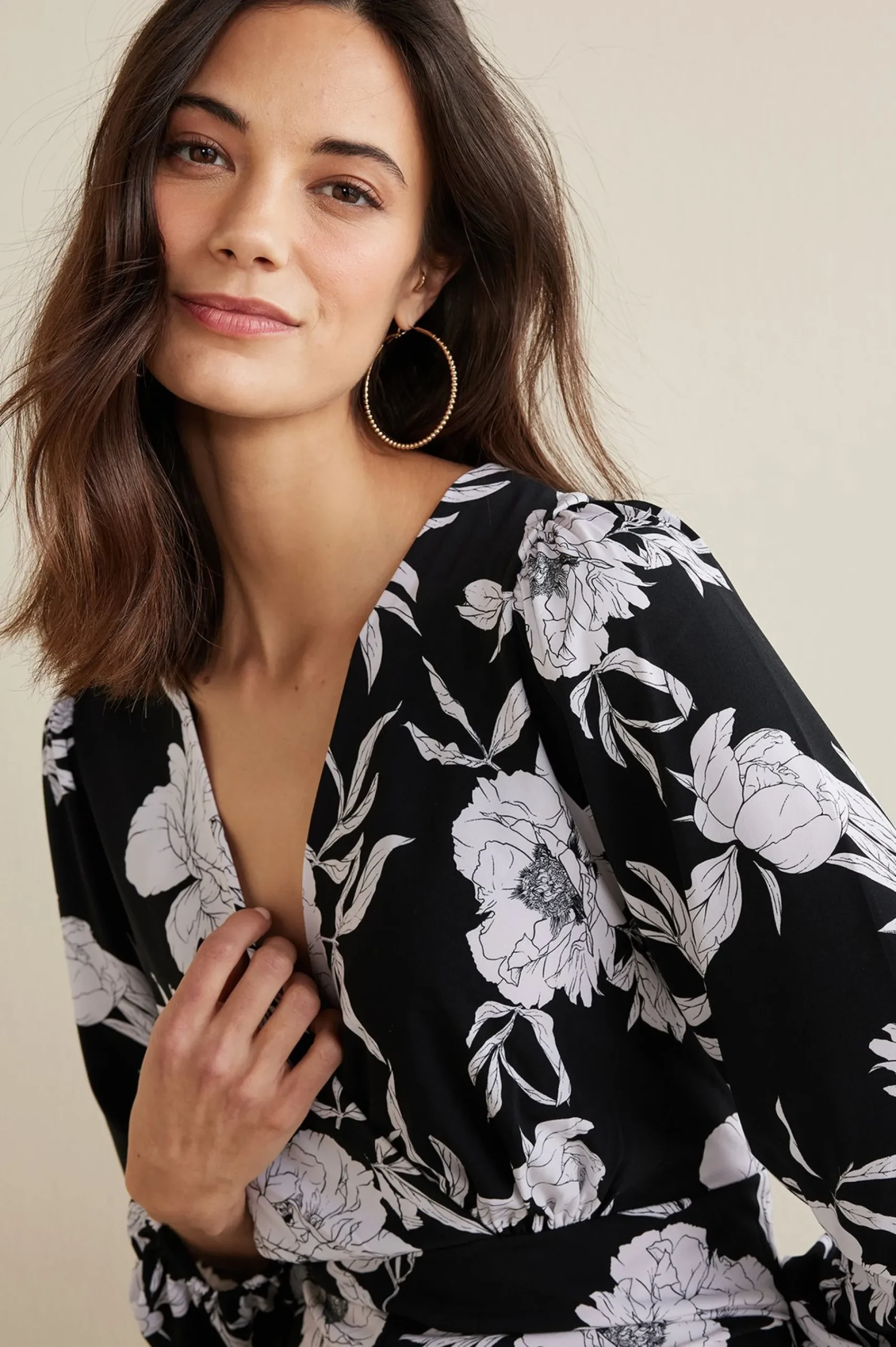 petites_penelope_long_sle_3.webp The Floral Shop | Dresses-Soft Surroundings Petites Penelope Long Sleeve Jumpsuit Black