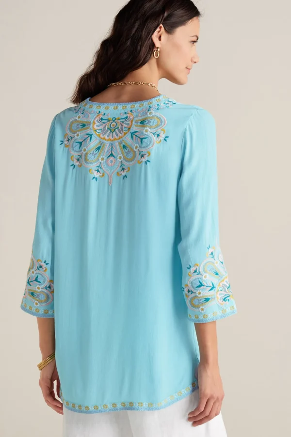 Into The Blues | Global Artistry-Soft Surroundings Petites River Island Tunic Aquamarine
