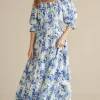 Into The Blues | The Floral Shop-Soft Surroundings Petites Rosana Maxi Dress Wisteria