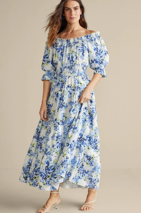 Into The Blues | The Floral Shop-Soft Surroundings Petites Rosana Maxi Dress Wisteria