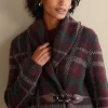 Jackets & Coats | Sweaters & Cardigans-Soft Surroundings Plaid Sweater Coat Brown Plaid