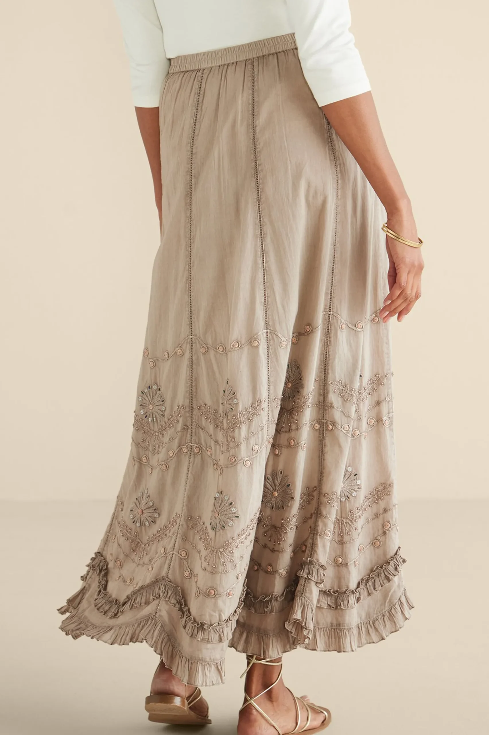 portia_skirt_2.webp Feminine Flourish | Vacation Shop-Soft Surroundings Portia Skirt Taupe