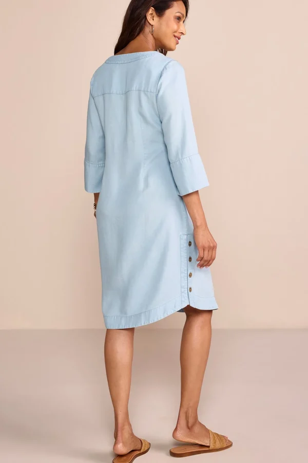Into The Blues | Vacation Shop-Soft Surroundings Positano Getaway Dress Denim Blue