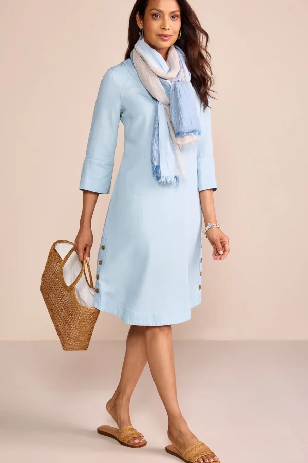 Into The Blues | Vacation Shop-Soft Surroundings Positano Getaway Dress Denim Blue