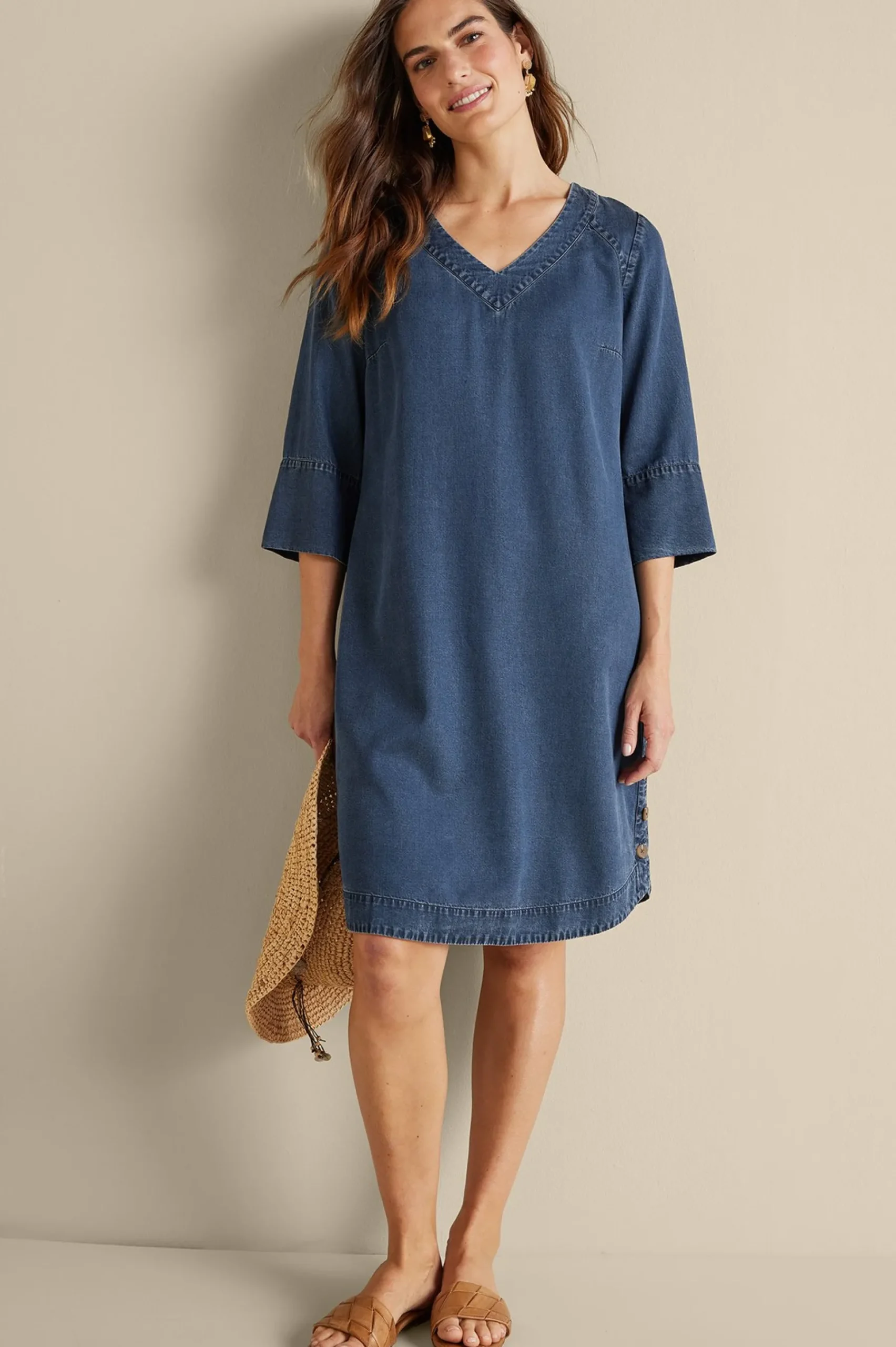 positano_getaway_dress_5.webp Into The Blues | Vacation Shop-Soft Surroundings Positano Getaway Dress Denim Blue