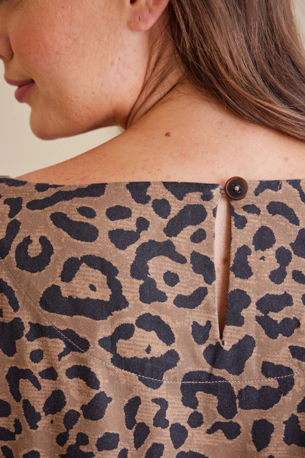 wrist length | pullovers-Soft Surroundings Raelynn Lyocell Pullover Leopard