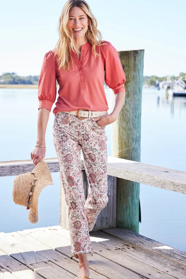 Feminine Flourish | Vacation Shop-Soft Surroundings Raylee Knit Pullover Rose