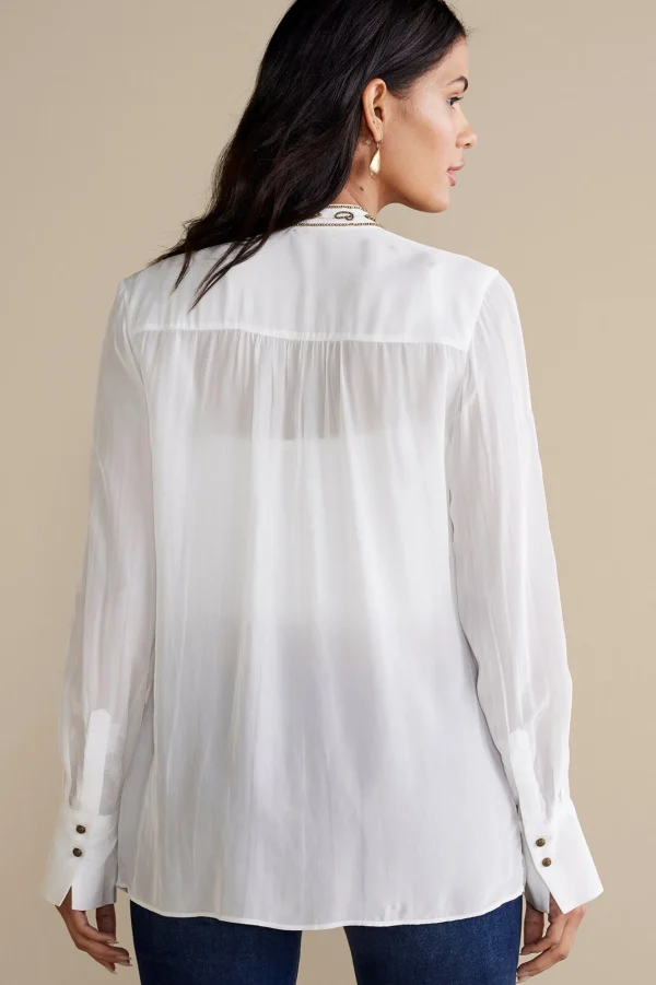 Global Artistry | long sleeve-Soft Surroundings Remi Top Cami White