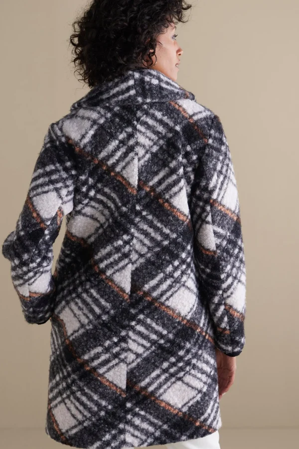 Jackets & Coats-Soft Surroundings Rita Plaid Jacket Multi Stripe