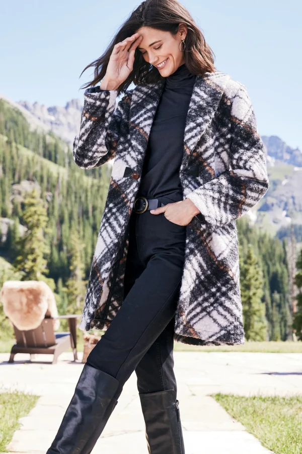 Jackets & Coats-Soft Surroundings Rita Plaid Jacket Multi Stripe