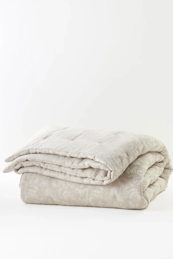 comforters | quilts, coverlets & duvet covers-Soft Surroundings Rosalyn Damask Comforter Rose Sand