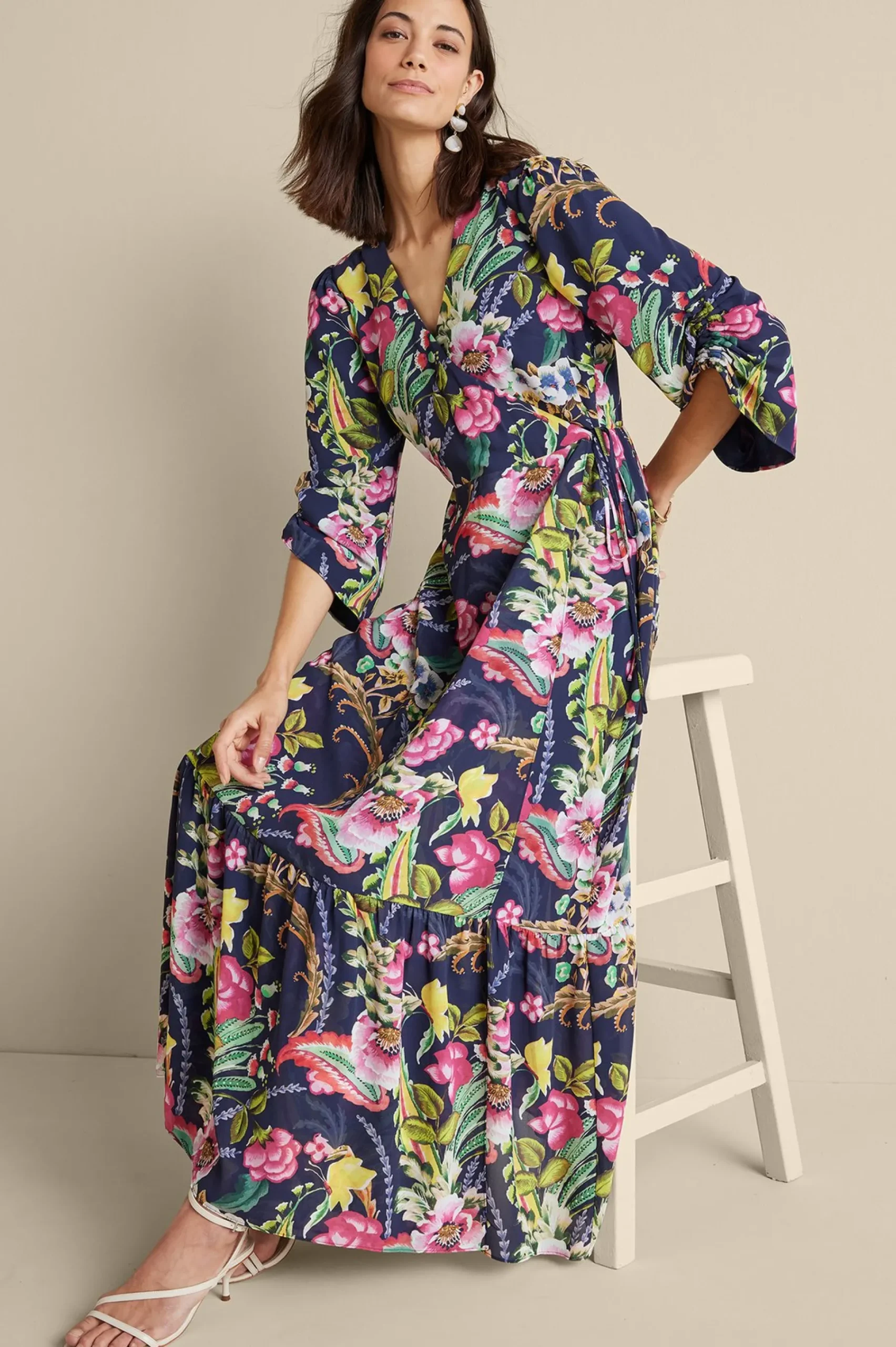 samantha_maxi_dress_5.webp Feminine Flourish | vacation dresses-Soft Surroundings Samantha Maxi Dress Navy Paisley