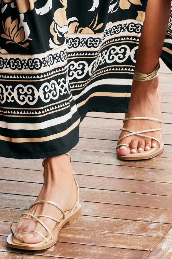 sandals | heels-Soft Surroundings Seychelles Lilac Sandal Gold
