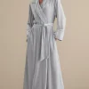 Sleepwear & Lounge | EVelvet Styles-Soft Surroundings Silk Velvet Robe Platinum Grey