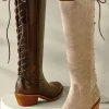 boots-Soft Surroundings Sofft Sharnell Heel Boot Brown Fuji