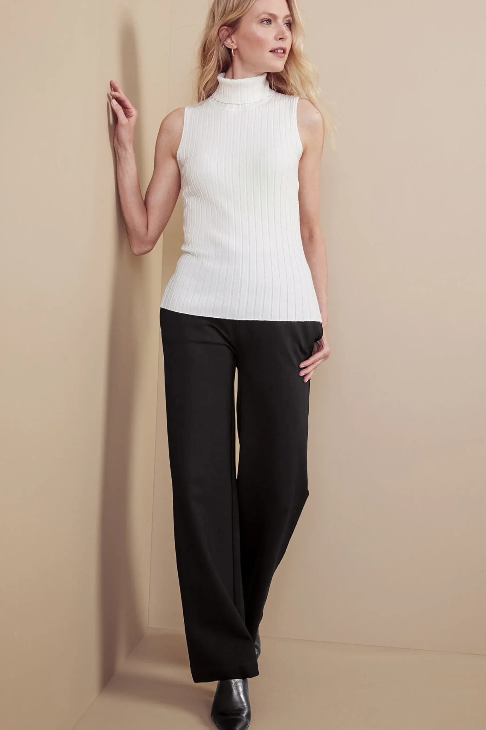 soft_essential_ponte_wide_3.webp Soft Essential Styles | full length-Soft Surroundings Soft Essential Ponte Wide Leg Pants Black