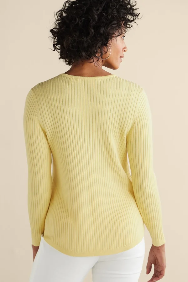 Soft Essential Styles | Vacation Shop-Soft Surroundings Soft Essential™ Ribbed Valentina Sweater Blue Bonnet