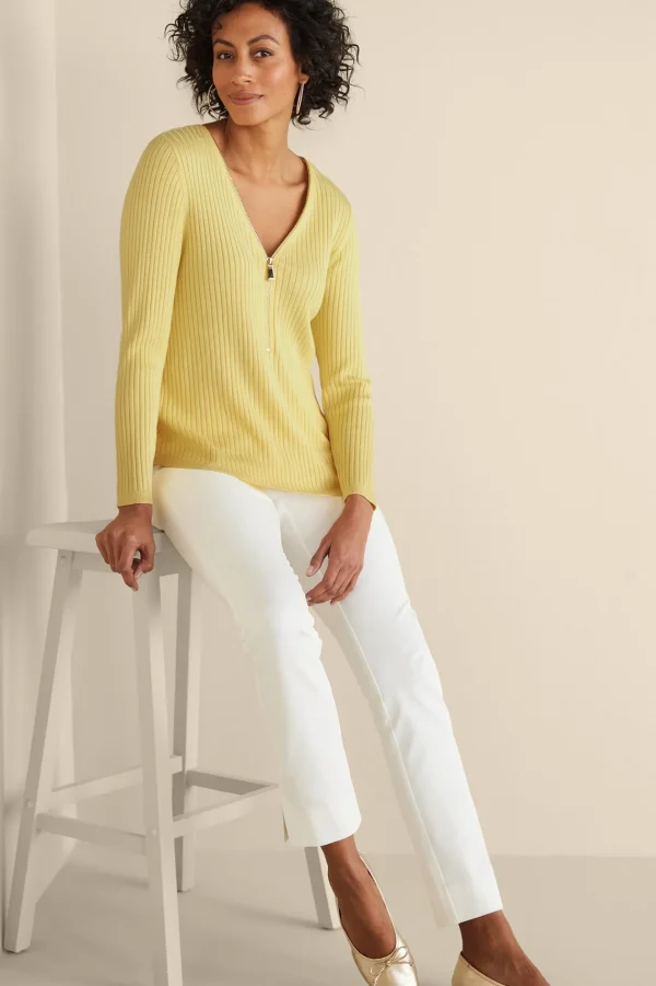 Soft Essential Styles | Vacation Shop-Soft Surroundings Soft Essential™ Ribbed Valentina Sweater Blue Bonnet
