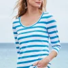 Soft Essential Styles | Feminine Flourish-Soft Surroundings Soft Essential™ SUPIMA® 3/4 Sleeve Tee Black