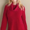 Everyday Styles | Sweaters & Cardigans-Soft Surroundings Soft Winds Chenille Tunic Sweater Sangria Red