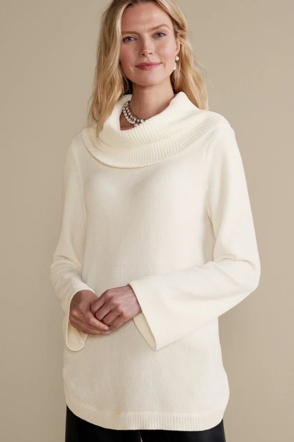 Everyday Styles | Sweaters & Cardigans-Soft Surroundings Soft Winds Chenille Tunic Sweater Sangria Red