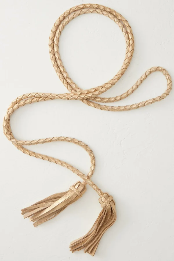 Belts-Soft Surroundings Soga Fringe Belt Gold