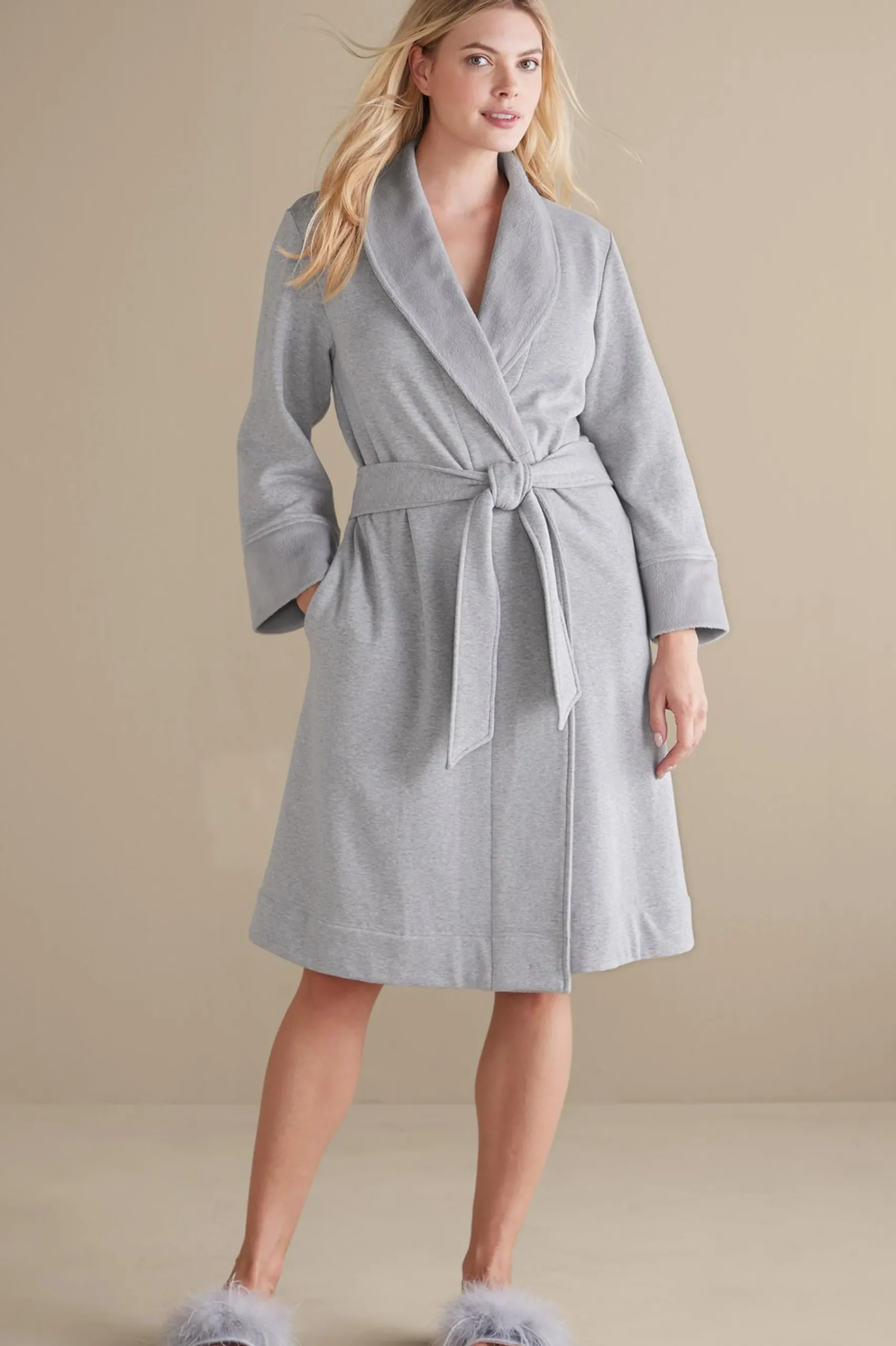 surata_robe_0.webp Sleepwear & Lounge-Soft Surroundings Surata Robe Heather Grey