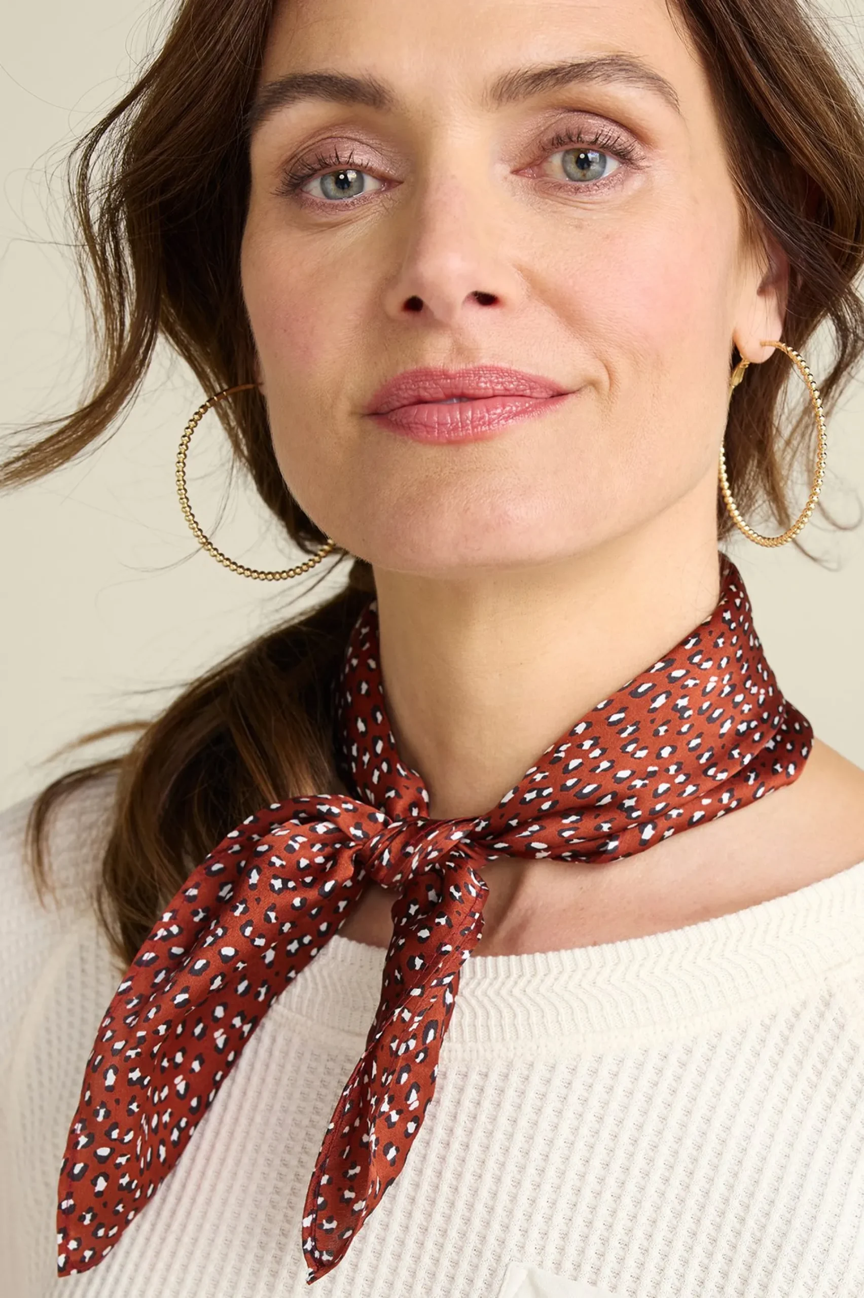 sylvia_silk_square_scarf_3.webp Scarves & Wraps-Soft Surroundings Sylvia Silk Square Scarf Rust Multi