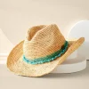 Hats-Soft Surroundings Tahitian Cowboy Hat Turquoise
