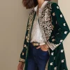 Feminine Flourish | EVelvet Styles-Soft Surroundings Tatianna Velvet Jacket Emerald Green