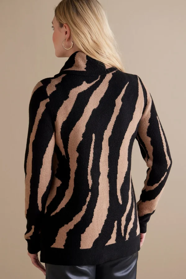 Sweaters & Cardigans | long sleeve-Soft Surroundings Teona Sweater Neutral Animal