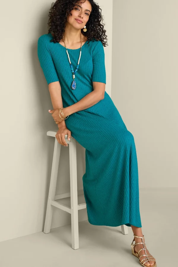 Everyday Styles | Vacation Shop-Soft Surroundings Textured Short Sleeve Santiago Dress Rose