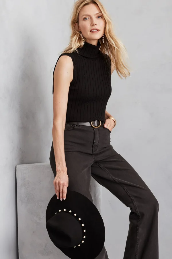 Everyday Styles | Sweaters & Cardigans-Soft Surroundings Tia Sweater Tank Black