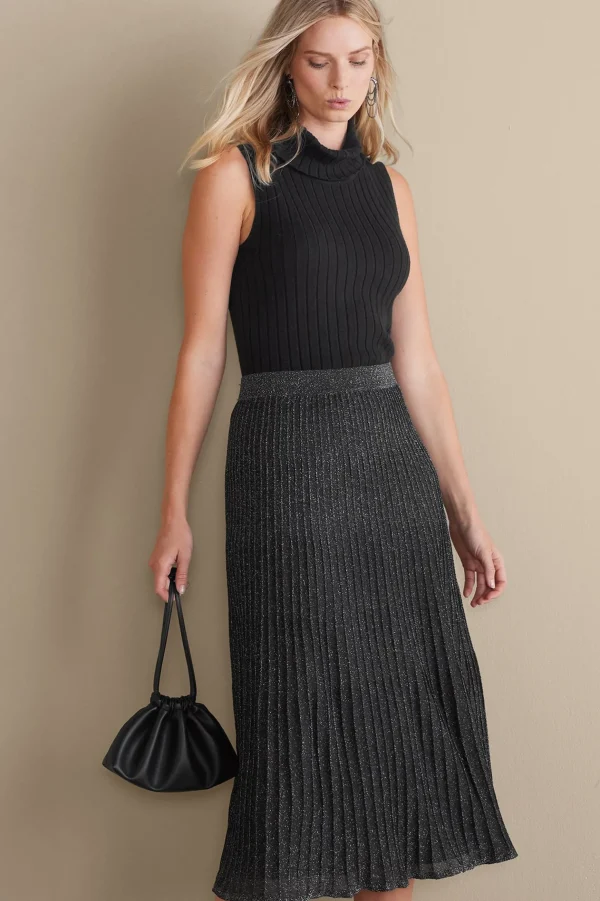 Everyday Styles | Sweaters & Cardigans-Soft Surroundings Tia Sweater Tank Black